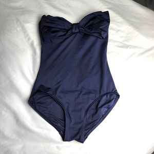 Kate Spade strapless bathing suit with bow